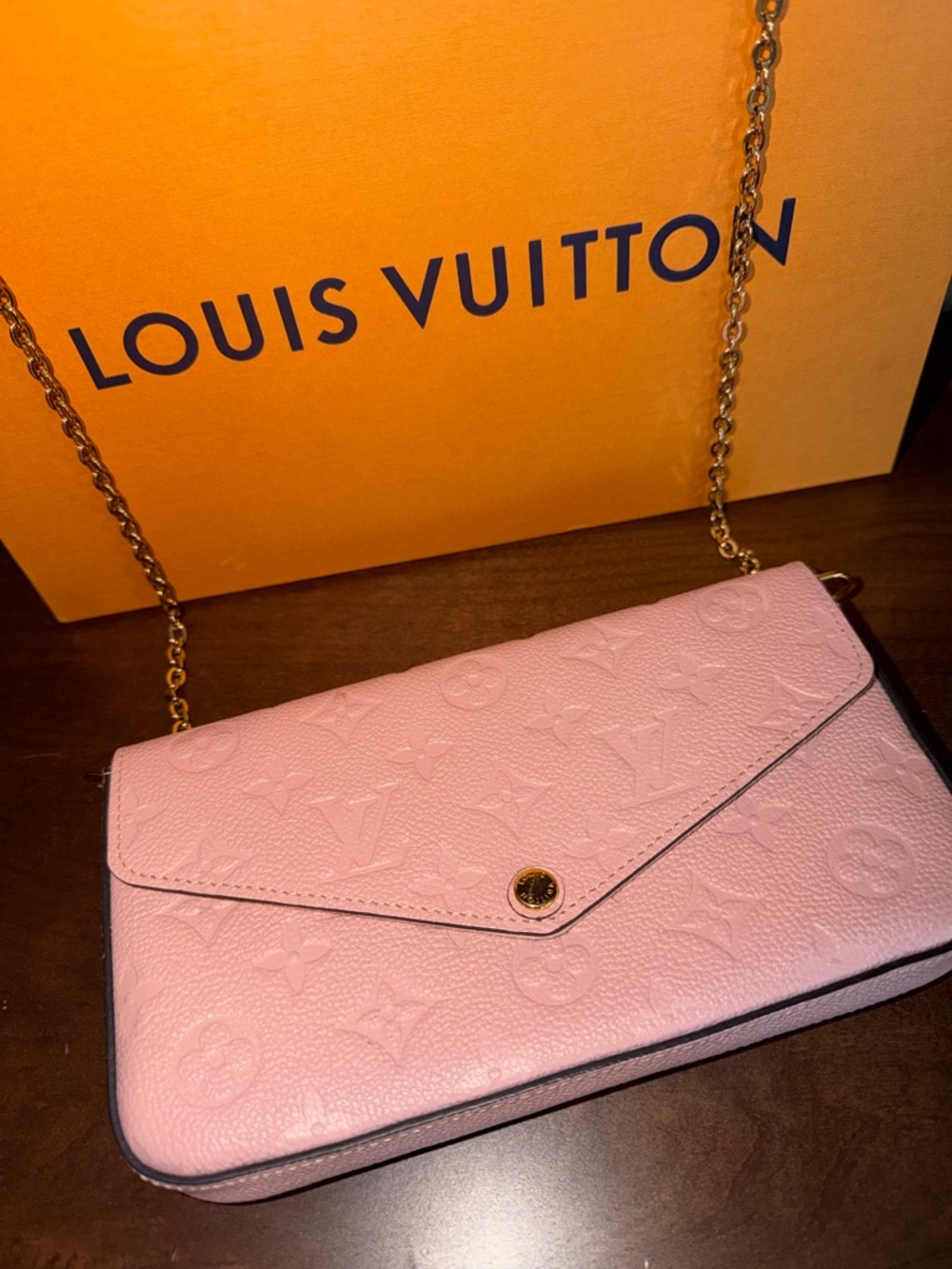 Louis Vuitton Pink Monogram Empreinte Chain Crossbody - Picture 3 of 10